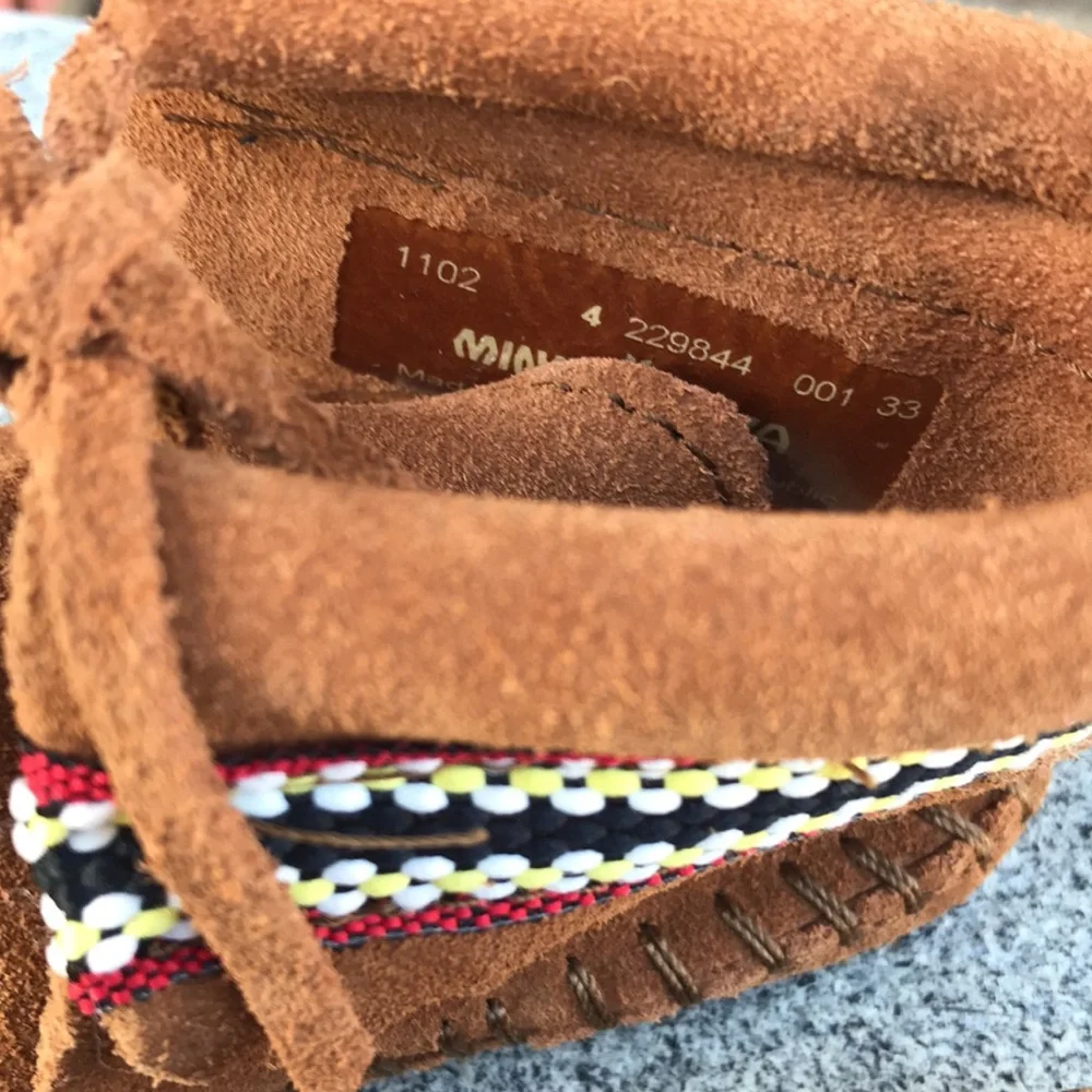 🚨B2G1 MINNETONKA Tan Aztec Moccasin Booties